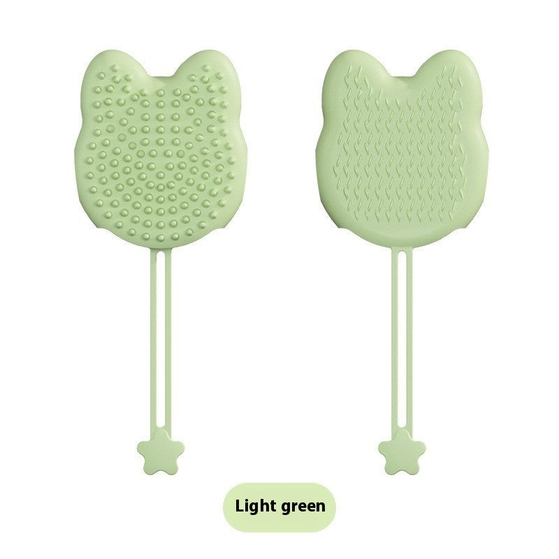 HKM-2067261 Double-sided Silicone Pet Bath Gloves with Cute Designs for Grooming and Shedding Control