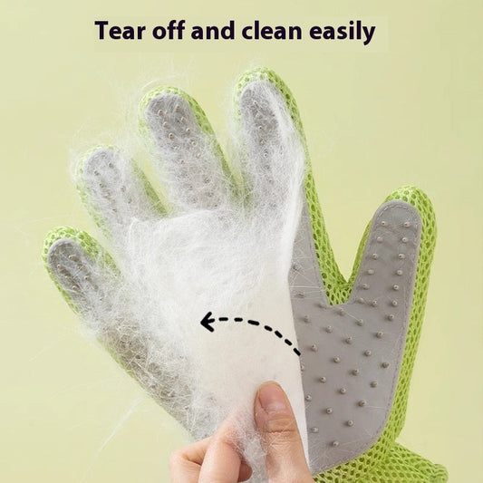 HKM-2067261 Double-sided Silicone Pet Bath Gloves with Cute Designs for Grooming and Shedding Control