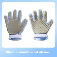 HKM-2067261 Double-sided Silicone Pet Bath Gloves with Cute Designs for Grooming and Shedding Control