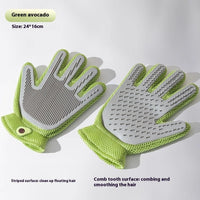 HKM-2067261 Double-sided Silicone Pet Bath Gloves with Cute Designs for Grooming and Shedding Control