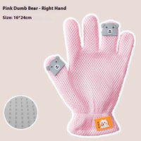 HKM-2067261 Double-sided Silicone Pet Bath Gloves with Cute Designs for Grooming and Shedding Control
