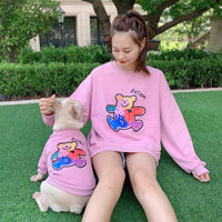 HKM-2067773 Soft Cotton Two-Legged Sweater for Cats and Small Dogs in Black, White, and Pink - Sizes S to 4XL