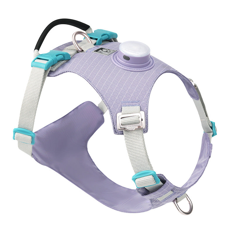 HKM-2068669 LED Dog Chest Harness with Traction for Outdoor Night Safety