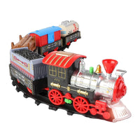HKM-206867 Classic Battery Operated Adjustable Railway Train Set with Music and Lights