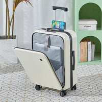 HKM-206995 Durable Rolling Suitcase for Travel with USB Charger and Cup Holder for Girls