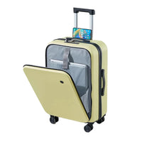 HKM-206995 Durable Rolling Suitcase for Travel with USB Charger and Cup Holder for Girls