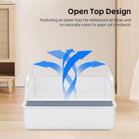 HKM-2070845 Open Cat Litter Box with High Sides and Anti-Splash Features, Removable Design for Easy Cleaning and Sand Leakage Prevention