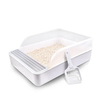 HKM-2070845 Open Cat Litter Box with High Sides and Anti-Splash Features, Removable Design for Easy Cleaning and Sand Leakage Prevention