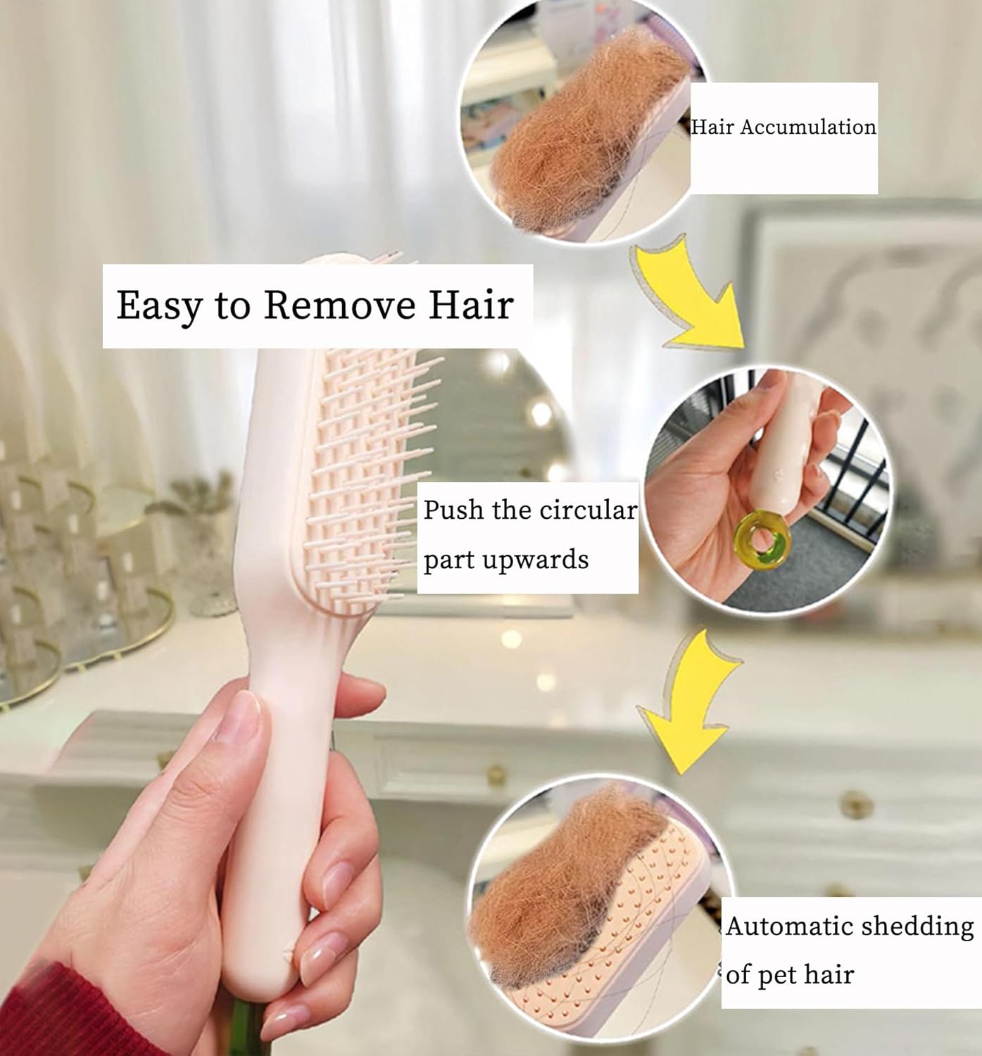 HKM-2072637 Gentle Grooming Brush for Small Dogs and Puppies with Dual-Sided Design