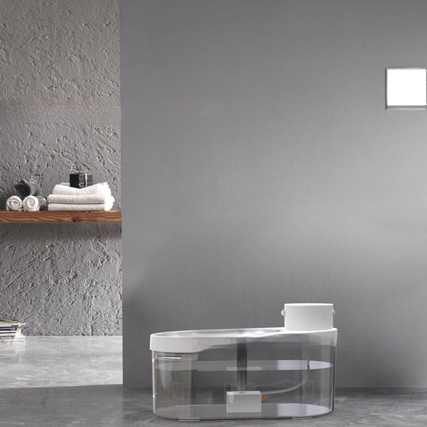 HKM-207379 Stainless Steel Pet Water Dispenser Wireless Water And Electricity Separation