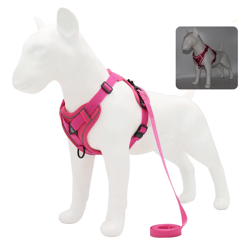 HKM-2074429 Comfortable Vest-Style Pet Leash with Adjustable Rope for Small to Medium Dogs