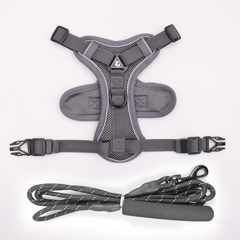HKM-2074429 Comfortable Vest-Style Pet Leash with Adjustable Rope for Small to Medium Dogs