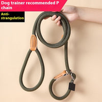 HKM-2074941 Durable Nylon Dog Walking Training Rope - Various Colors & Lengths Available