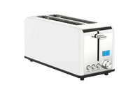 HKM-207507 Stainless Steel 4-Slice Long Slot Toaster with LCD Timer Display