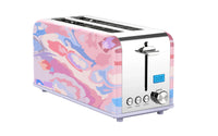 HKM-207507 Stainless Steel 4-Slice Long Slot Toaster with LCD Timer Display