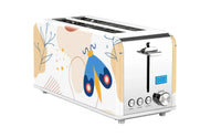 HKM-207507 Stainless Steel 4-Slice Long Slot Toaster with LCD Timer Display