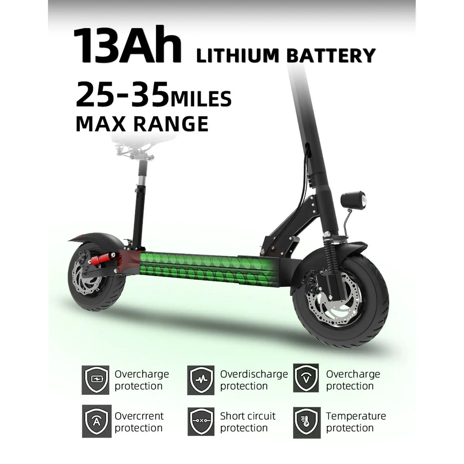 HKM-207635 Folding Electric Scooter with Seat, 1200W Motor, 35-Mile Range, Max Speed 31.5 MPH