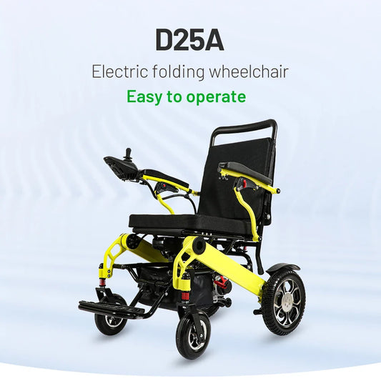 HKM-207635 Intelligent Electric Scooter Wheelchair with Controller, 6 km/h Speed, 20 km Range, Aluminum Alloy Frame, Yellow