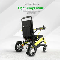 HKM-207635 Intelligent Electric Scooter Wheelchair with Controller, 6 km/h Speed, 20 km Range, Aluminum Alloy Frame, Yellow