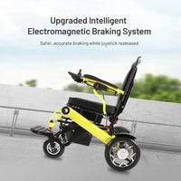 HKM-207635 Intelligent Electric Scooter Wheelchair with Controller, 6 km/h Speed, 20 km Range, Aluminum Alloy Frame, Yellow