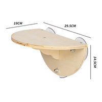 HKM-2076605 Wooden Suction Cup Cat Bed for Sunbathing and Relaxation - 29.5 x 19 x 14.5 cm