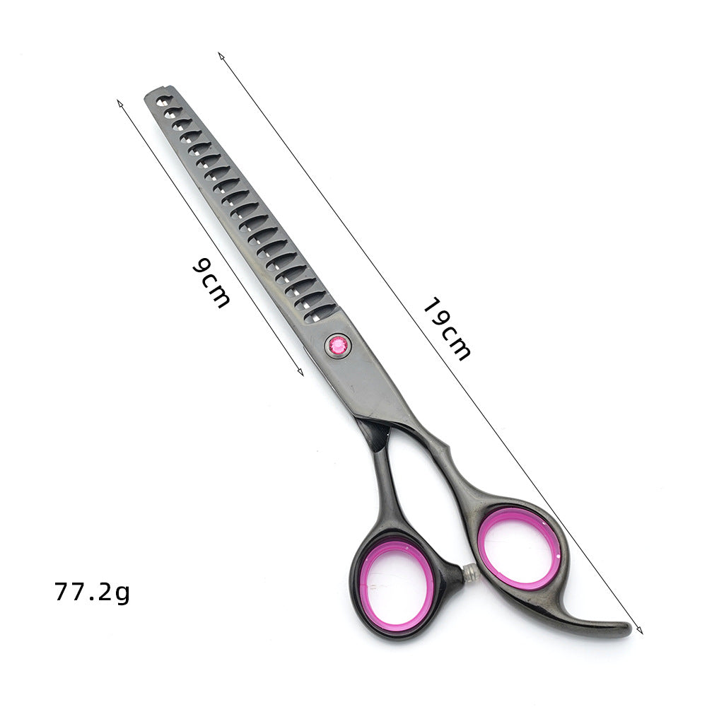 HKM-2076733 Pet Grooming Scissors Set - Portable Stainless Steel Tools for Dog Beauty Care