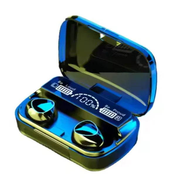 HKM-207763 Wireless HiFi Stereo Earbuds with Powerbank and LED Display - Waterproof Bluetooth Earphones