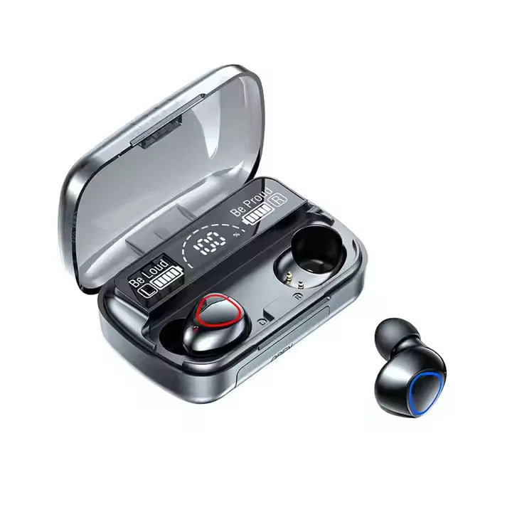 HKM-207763 Wireless HiFi Stereo Earbuds with Powerbank and LED Display - Waterproof Bluetooth Earphones