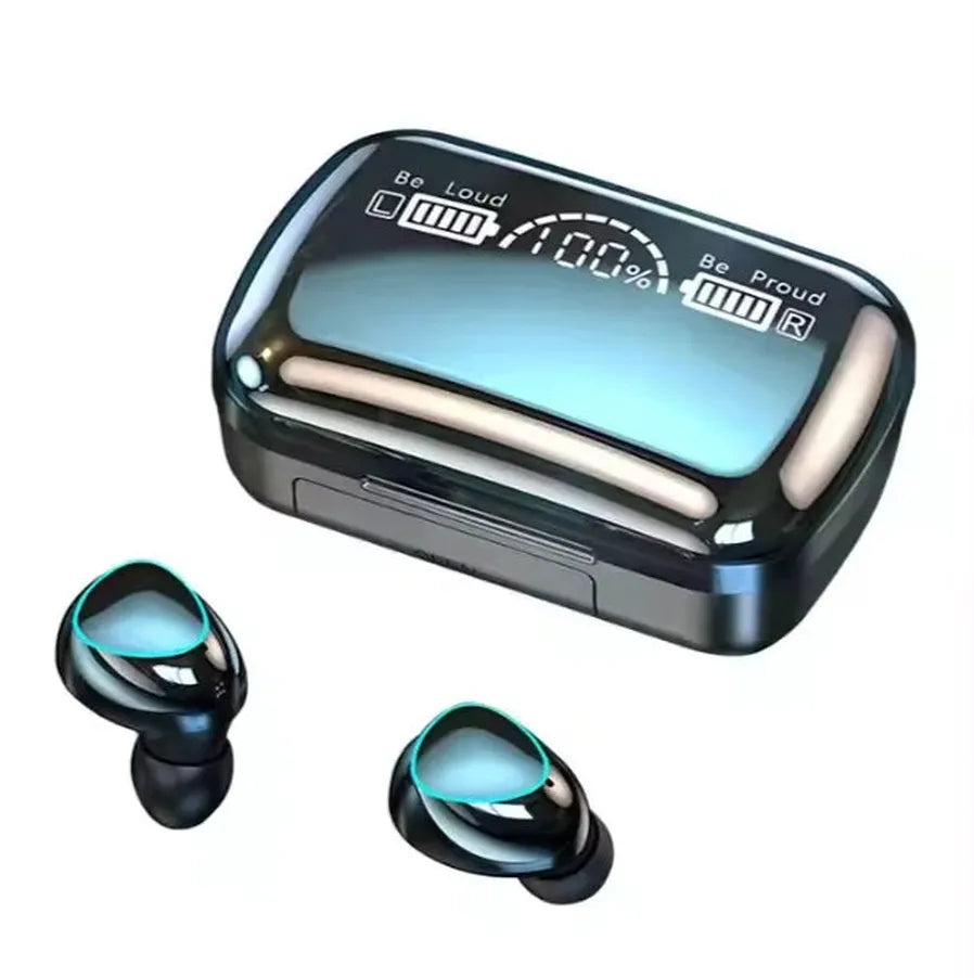 HKM-207763 Wireless HiFi Stereo Earbuds with Powerbank and LED Display - Waterproof Bluetooth Earphones