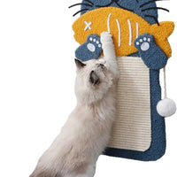 HKM-2078397 Cat Scratch Pad with Cat Bed, Fish-Shaped Scratching Post and Hanging Ball, Durable Sisal Design for Indoor Cats