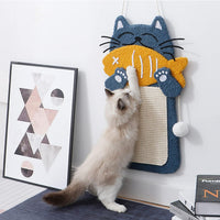 HKM-2078397 Cat Scratch Pad with Cat Bed, Fish-Shaped Scratching Post and Hanging Ball, Durable Sisal Design for Indoor Cats