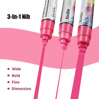 HKM-207891 10mm Flat Tip Neon Dry Erase Liquid Chalk Marker - Water-Based, 8 Colours, Reusable, Safe for Skin