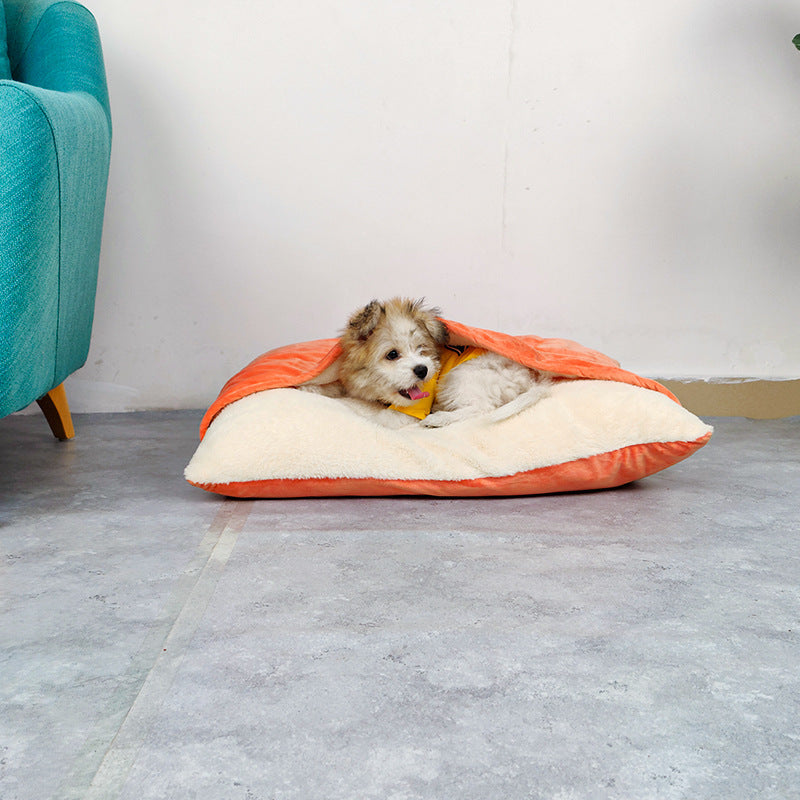 HKM-2079549 Removable & Washable Bite-Resistant Pet Sleeping Bag in Various Colors and Sizes