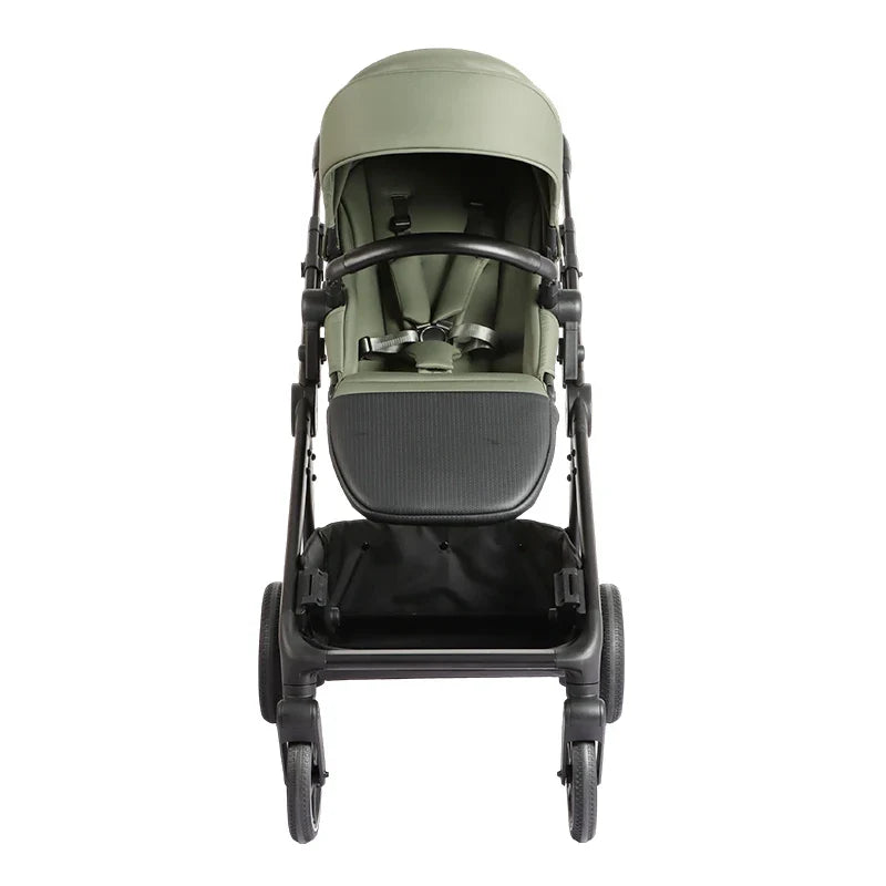 HKM-207955 Luxury 3-in-1 Double Stroller Newborn Baby Stroller with One-Hand Adjustable Backrest and Double Seat Capability