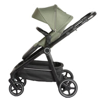 HKM-207955 Luxury 3-in-1 Double Stroller Newborn Baby Stroller with One-Hand Adjustable Backrest and Double Seat Capability