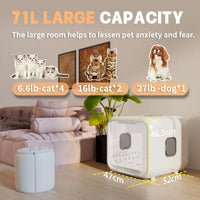 HKM-208019 Pet Hair Drying Box - Low Noise Automatic Dryer for Cats and Dogs, Eco-Friendly Plastic, 220V, 8.2Kg, Large Capacity