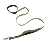 HKM-2080701 Foam Traction Belt for Dogs - Nylon + Metal + Plastic, Available in Blue, Red, Army Green, Silver Gray, 15mm or 25mm Width, 180cm Length