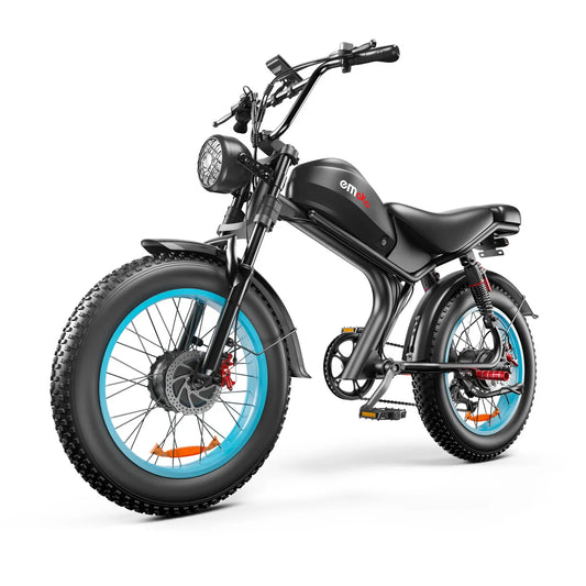 HKM-208083 Dual Motor 20 Inch Electric Fat Tire Bike for Off-Road Adventures - 1000W Power, 48V Battery, Hydraulic Disc Brakes