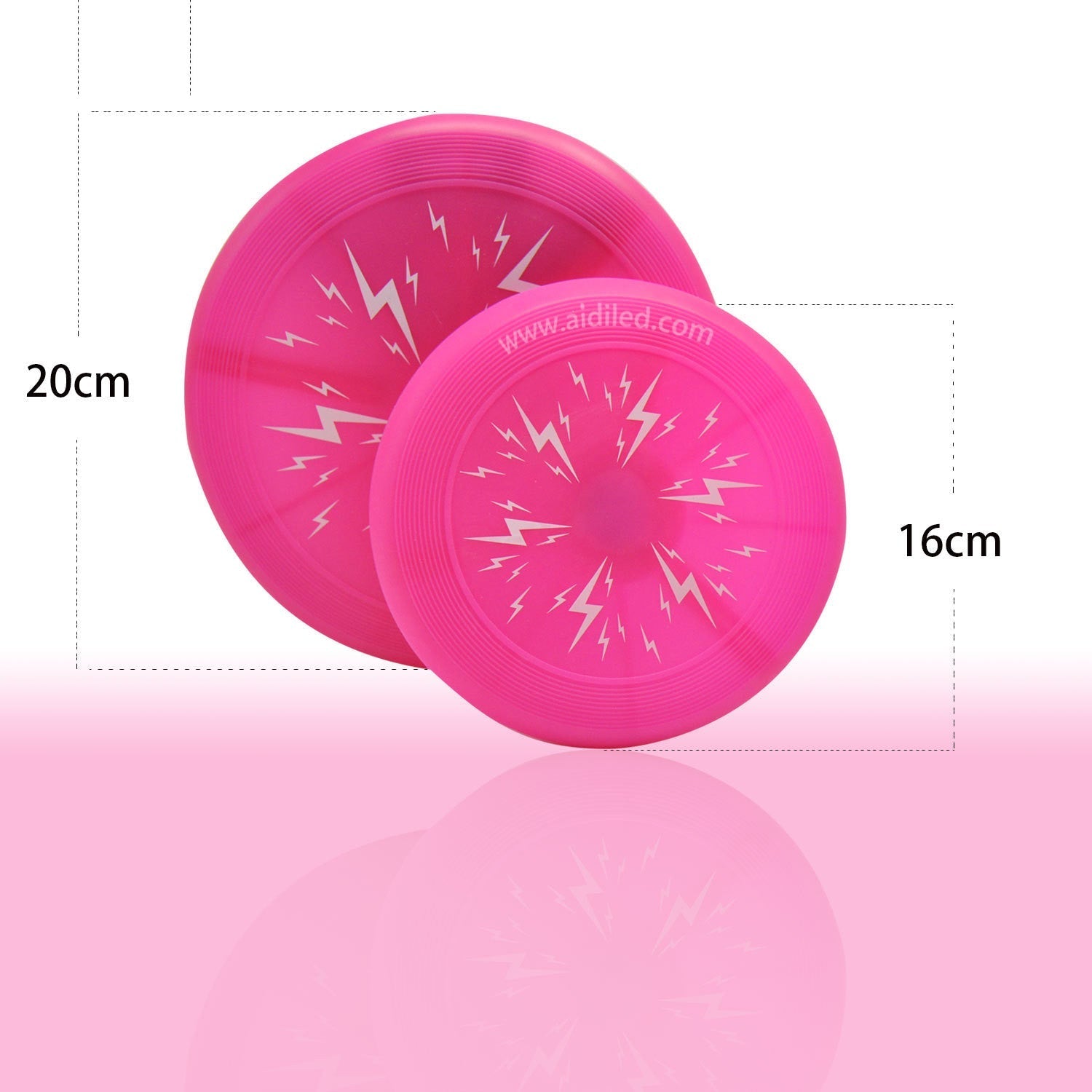 HKM-2081725 LED Silicone Luminous Dog Training Toy - 20CM & 16CM, Pink
