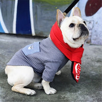 HKM-208211 Embroidered Contrast Pocket Casual Dog T-Shirt for Everyday Wear