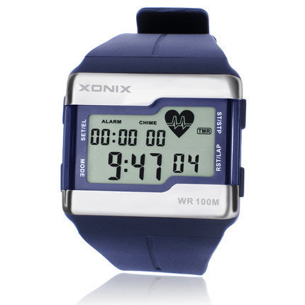 HKM-208275 Men's Waterproof Digital Sports Watch with Heart Rate Monitor and Luminous Features