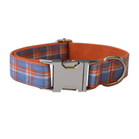 HKM-2082877 Stylish Orange Mesh Dog Collar with Alloy Buckle and Bow Accent