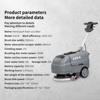 HKM-208339 A20B Hand-Pushed Integrated Floor Scrubber and Carpet Cleaning Machine