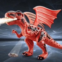HKM-208339 Electric Walking Dinosaur Robot Toy with Fire Projection, Lights, and Sounds for Ages 3 and Up