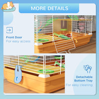HKM-2084541 5-Tier Portable Hamster Cage with Exercise Wheel, Tubes, and Accessories in Orange