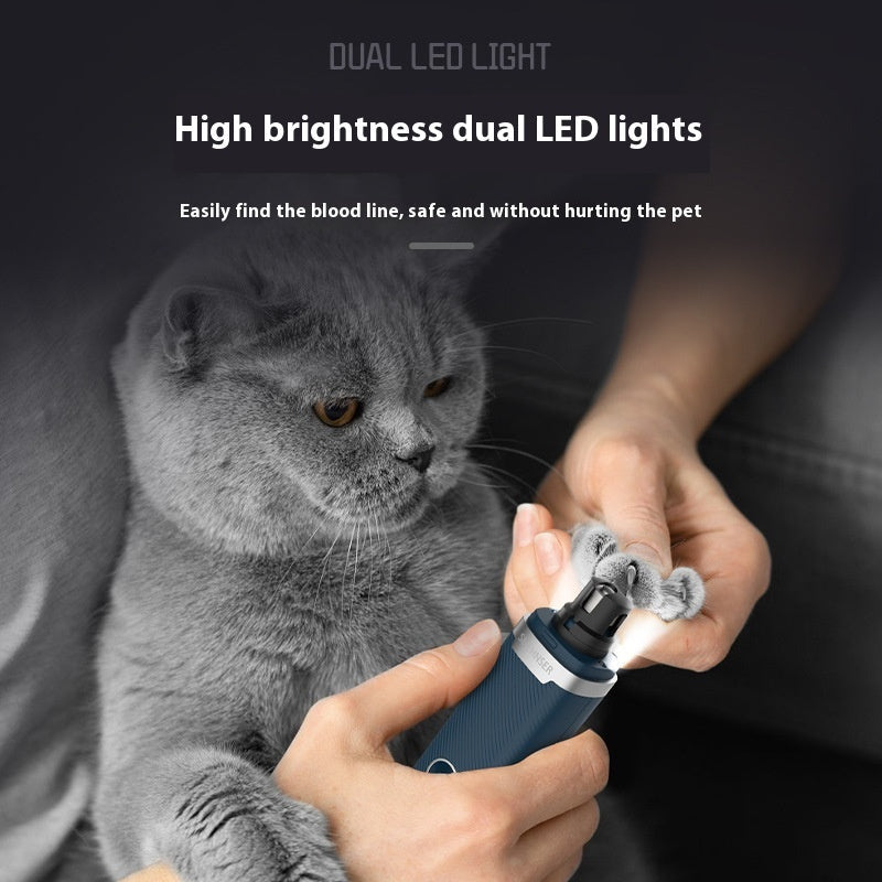 HKM-2084669 Electric Pet Nail Trimmer for Dogs and Cats - M8 ABS Nail Care Device