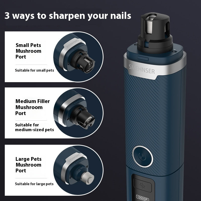 HKM-2084669 Electric Pet Nail Trimmer for Dogs and Cats - M8 ABS Nail Care Device