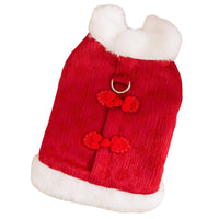 HKM-2085437 Cozy Cotton Winter Dog Outfit for Small Dogs - Chinese New Year Style Clothing