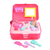 HKM-208595 Fashion Girl Make-Up and Hair Dresser Play Set with 21 Pieces for Kids Ages 2-7