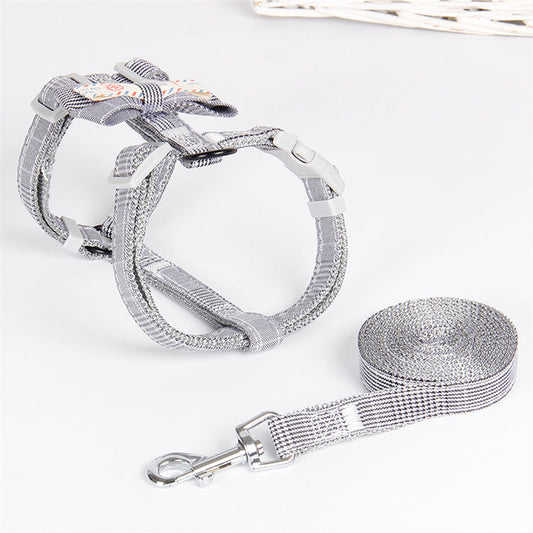 HKM-2086461 Pet Traction Rope with Fashionable Lattice Design for Small to Medium Dogs